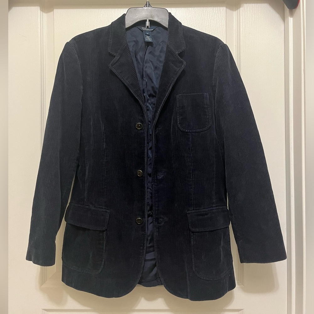 Vintage Polo Ralph Lauren Navy Corduroy Jacket, Size 18